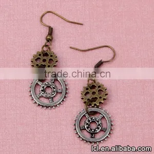 Cheap Fashion Imitation Jewelry New Popular Steampunk DIY 3pcs Gear Earrings Made in China Yiwu thumbnail-4
