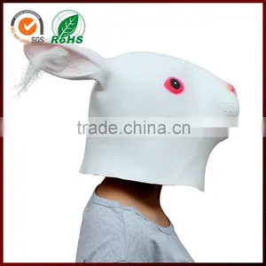 Halloween Props Lovely Female Head Rubber Rabbit Mask thumbnail-3