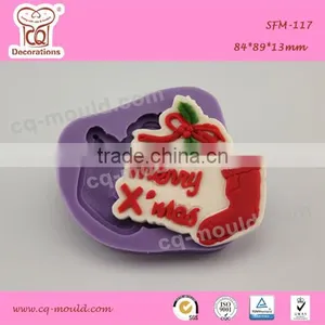 Christmas Silicone Fondant Mold For Cupcake Cake Decoration Mould thumbnail-1