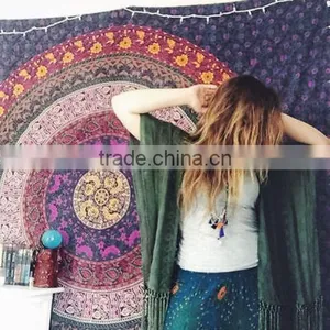 Home Decor Wall Hanging Tapestries Cloth Fabric Ombre Indian Mandala Tapestry thumbnail-1