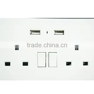 Multi Plug Wall Sockets With Dual Usb Ports Made in China Usb Wall Socket thumbnail-4