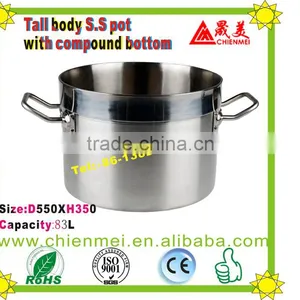 Newest on 04 Style Stainless Steel Tall Body Pot With Durable Bottom/Stainless Steel Cooking Pot thumbnail-2