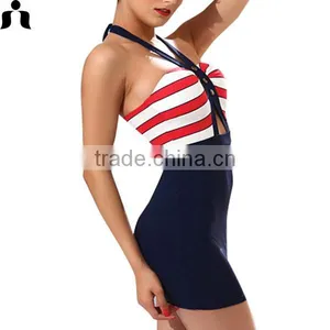 2017 Classic Skirt One-piece Swimwear thumbnail-2
