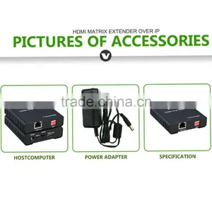 VOXLINK 120m HD HDMI 1.3V Matrix Extender Converter Over IP Ethernet(Support Multipoint to Multipoint IR ) thumbnail-5