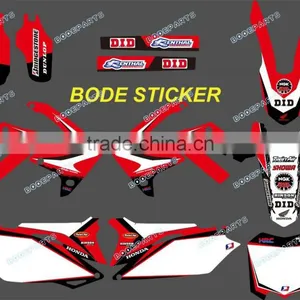(red CRF) TEAM GRAPHICS &BACKGROUNDS DECALS STICKERS Kits for HONDA CRF250R CRF250 2010 2011 2012 & CRF450R CRF450 2009-2012 thumbnail-1