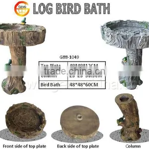 Garden Bird Bath With Sculture thumbnail-1
