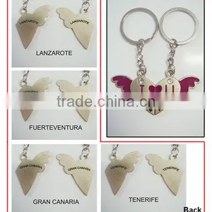 Heart Angel Shaped With Letter Key Chains thumbnail-1