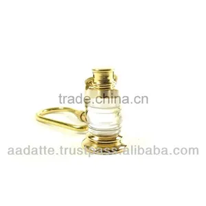 Marine Brass Ship Lamp Nautical Key Chain thumbnail-2