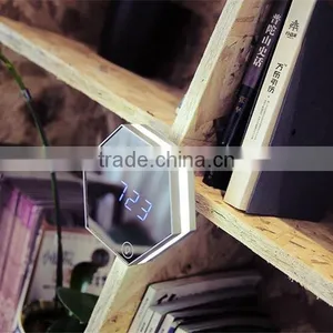Mirror Alarm Clock Multi Function Image Digital Alarm Clock Thermometer Alarm Clock LED Mirror Nightlight Clock thumbnail-2