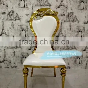 Factory Price High Back Stainless Steel Rose Gold Dining Chair thumbnail-1
