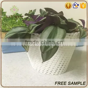 White Paper Mesh Flower Pot Holder and Decorative Plant Pot Covers thumbnail-1