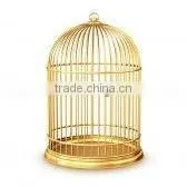 Antique Brass Bird Cage, Round Bird Cage, Hand Made Bird Cage, thumbnail-1