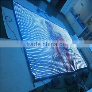 Programmble Indoor Rgb Fireproof Velvet Led Show Screen Curtain for Stage Background thumbnail-2