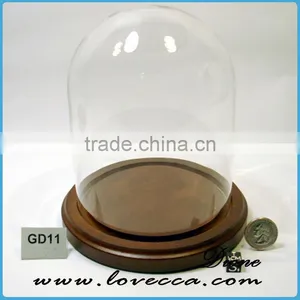 Mouth Blown Modern Decoration Glass Globe Customized Flower Clear Glass Display Dome thumbnail-1