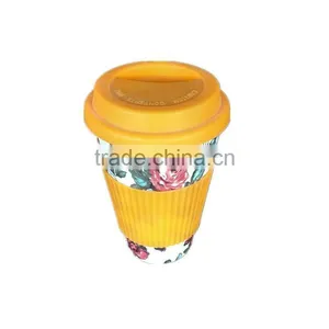 Professional Ecological Pretty Design Rice Husk Bamboo Fiber Coffee Cup thumbnail-1