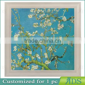 Handmade Reproduction Almond Blossom Modern Framed Floral Oil Canvas Art Painting Hand Painted thumbnail-2