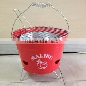 Portable Camping Bucket BBQ Set Charcoal BBQ Grill thumbnail-1