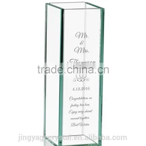 Mr And Mrs Personalized Tall Glass Vase thumbnail-1
