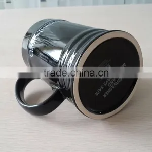 24oz Black Color Ceramic Beer Mug thumbnail-2