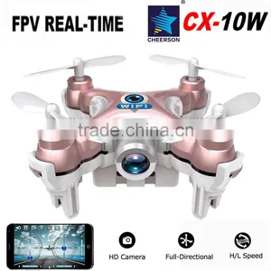 Mini Nano Quadcopter Wifi FPV 0.3MP Camera LED 3D Flip 4CH Micro Drone Cheerson CX-10W thumbnail-1