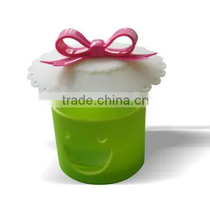 Cute Bowknot Shaped Silicone Watertight Cup Lids Mug Lid Cover Lids thumbnail-6