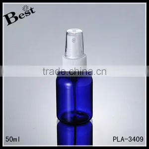 Hot Selling Cosmetic Toner Fragrance Perfume 2017 Hot New Products Blue Empty 50ml Plastic Spray Bottle Wholesale thumbnail-1