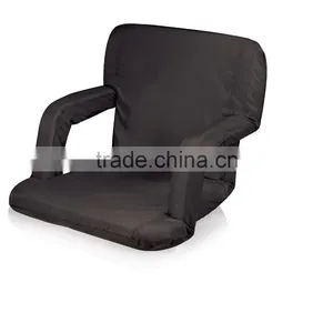 Black Quilted Reclining Stadium Seat Lazy Chair thumbnail-3
