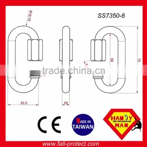 25kN Stainless Steel 304 Quick Link Hook Certified With CE thumbnail-2