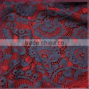 2 Colors Colorful Floral Warp Knitting Lace,jacquard Cotton Nylon Cord Lace Fabric for Dress thumbnail-4