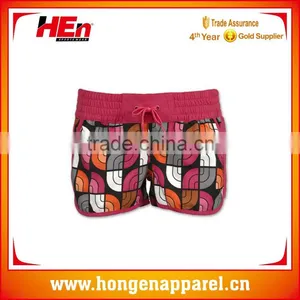 Hongen Apparel Women Summer Hot Sublimated Printed Beach Board Shorts thumbnail-1