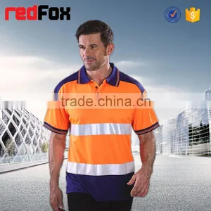 Custom Printed Safety High Visibility Color Combination Polo T-shirt thumbnail-1