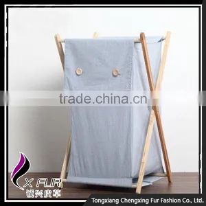 Unique Foldable Cotton Linen Washing Clothes Laundry Basket Bag Hamper Storage thumbnail-5