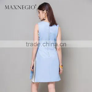 2017 New Fashion Elegant Ladies Casual Midi Dress Plus Size Women Dresses Summer thumbnail-5