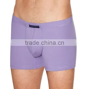Soft and Cheaper Blank Plain Purple Mens Cotton Boxer Shorts Fabric thumbnail-1