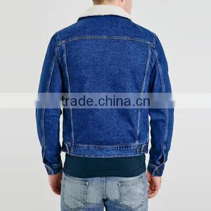 Blue Washed Men Winter Jacket With Fur Collar Windbreak Wholesale thumbnail-2