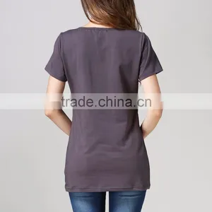 Wild Maternity Tops Street Style Breastfeeding Clothing Scoop Neck Pregnant Mother T-shirts thumbnail-1