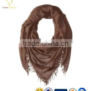 Pure Color Knitting Designer Cashmere Scarves thumbnail-3