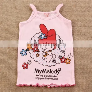 Made in China Blank Cute Pink Girls Tank Top for Summer thumbnail-4