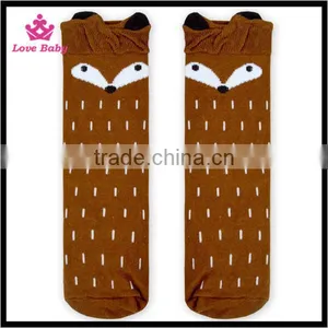 Gray Fox Socks Knitting Cotton Warm Winter Kids Sassy Leg Warmers Wholesale thumbnail-3