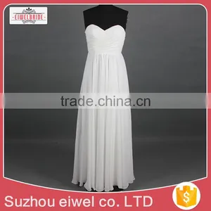 Sweetheart Floor-Length Chiffon White Evening Dress thumbnail-1