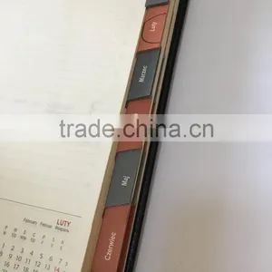2017/2018 Planner Custom Die-cut Tab Notebook Hardcover PU Leather Emboss/deboss Logo thumbnail-5
