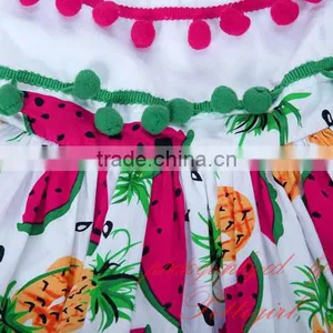 Watermelon Spanish Flower Girl Dress With Bonnet and Knickers thumbnail-5