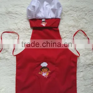 Cheap 100% Cotton Twill Cartoon Printed Chef and Apron Set for Kids thumbnail-1