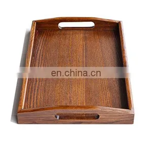 Decorative Metal Wooden Palm Wooden Shot Glass Tray thumbnail-1