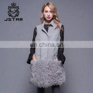 2017 High Quality Handmade Cashmere Vest Lower Hem With Lamb thumbnail-5