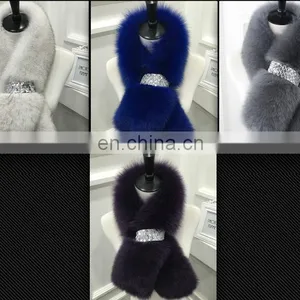 Luxury High Quality Colorful Real Fox Fur Scarf thumbnail-3