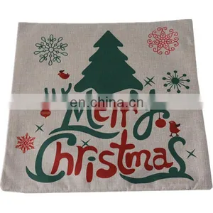 Christmas Decorative Pillow Cover Fashion Sofa Chair Car Seat Linen Cotton Custom Cushion Cover thumbnail-2