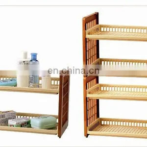 Rectangle Adjustable Plastic Storage Bathroom Shelf thumbnail-1
