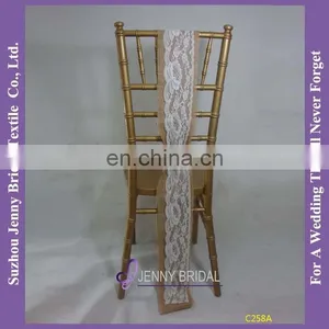 C258A Cheap Burlap Chair Sash With Flower thumbnail-2