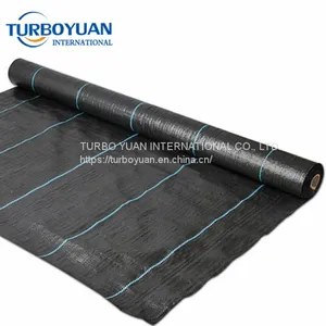 Black Plastic Weed Control Fabric Mat / PP Weed Mesh Cover thumbnail-4